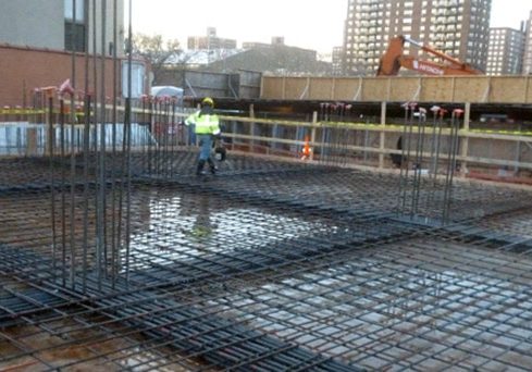 Ironwork prep prior to cementation pour